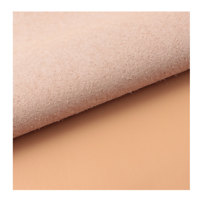 Imitación de cuero suave indecolorable del poliuretano de la PU del color de la carne para los sofás