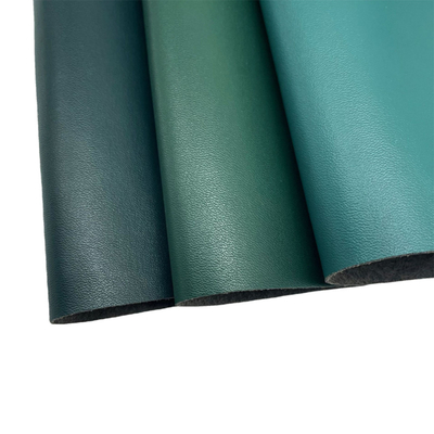 Imitación de cuero del PVC de la tela del cuero artificial del PVC del verde de Morandi del grano cruzado para los asientos de carro