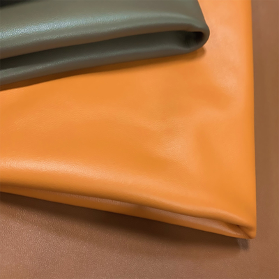 Ningún cuero anaranjado brillante de la microfibra de la PU del verde de Fade Apparel Leather Fabric Olive