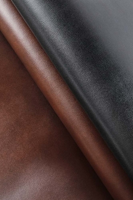 Tela de cuero del silicón amistoso de Eco del negro de Brown para los muebles